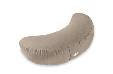 12 cm. meditationspude, skrå halvmåne med spelt