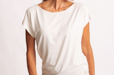 Yoga bluse med korte ærmer