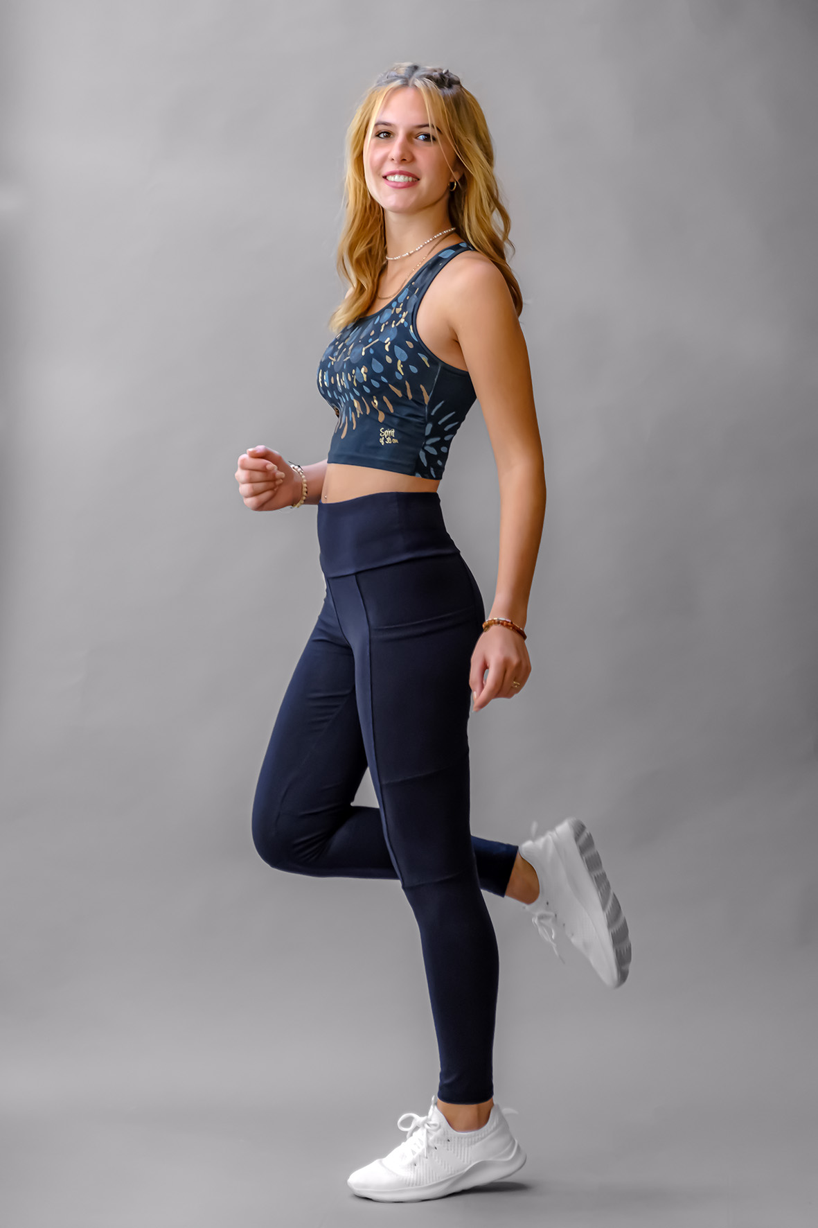 6: Yoga & Run leggings - Blå XLarge