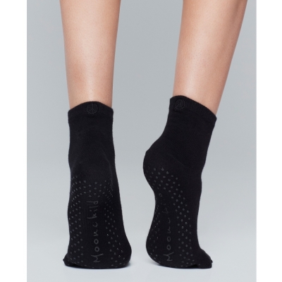 9: Moonchild Grip socks, High Rise - Sort Medium