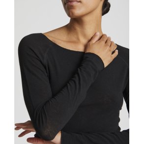 Amalie Wool bluse - Black