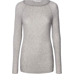 Amalie Wool bluse - Light Grey Melange