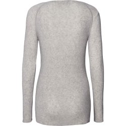 Amalie Wool bluse - Light Grey Melange