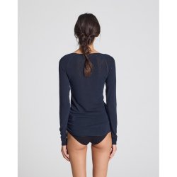 Amalie Wool bluse - Midnight Blue
