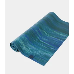 Manduka ekotravel rejse yogamtte 1,5 mm - Blue Toad Marble