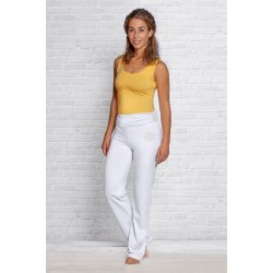 Yoga Buxor med hg midja, ekologisk - Vit