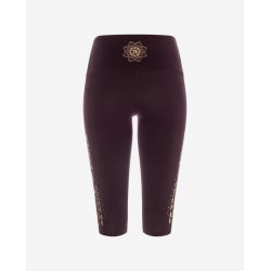 kologisk Yoga Capri Legging - Aubergine