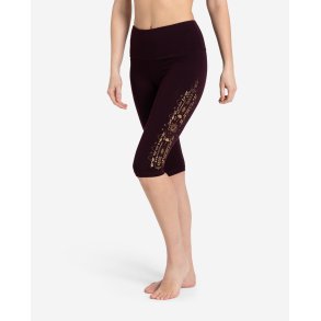 kologisk Yoga Capri Legging - Aubergine