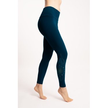 NIDHI yoga legging, ekologisk - Petrol