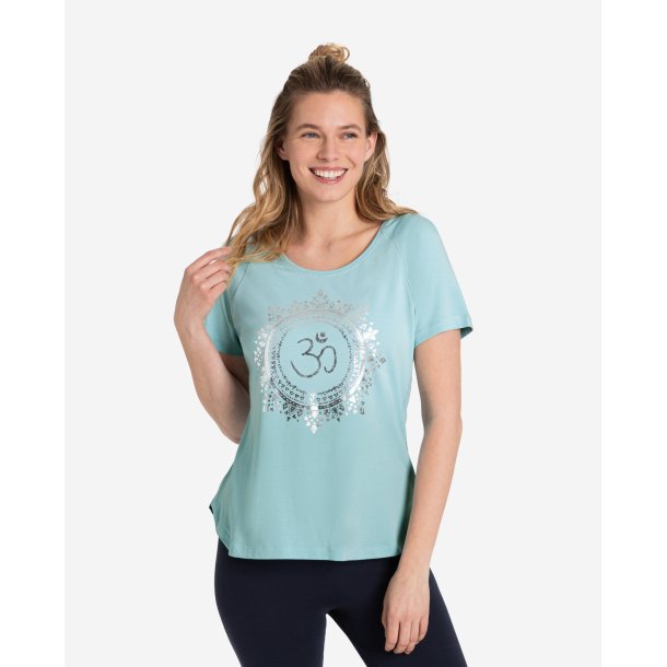 OM MANDALA Yoga bluse - Blue Breeze