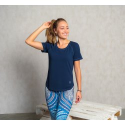 Raglan yoga bluse - Mrk bl