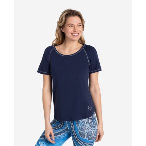 Raglan yoga bluse - Mrk bl