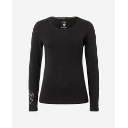 Chakra Flower Yoga Bluse - Sort