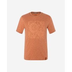 ETHNO Herre Yoga T-shirt, kologisk - Terracotta