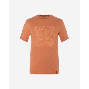 ETHNO Herre Yoga T-shirt, kologisk - Terracotta