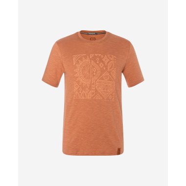 ETHNO Herre Yoga T-shirt, kologisk - Terracotta