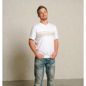 Planet Protect Herre T-shirt, kologisk  - Hvid / Sand