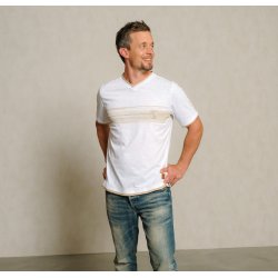 Planet Protect Herre T-shirt, kologisk  - Hvid / Sand