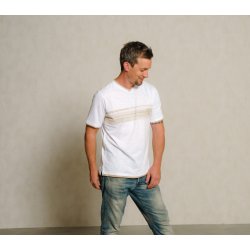 Planet Protect Herre T-shirt, kologisk  - Hvid / Sand
