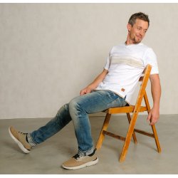 Planet Protect Herre T-shirt, kologisk  - Hvid / Sand