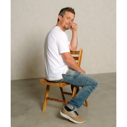 Planet Protect Herre T-shirt, kologisk  - Hvid / Sand