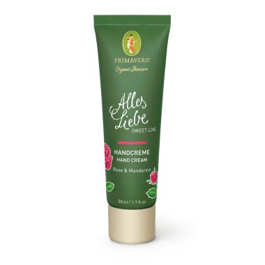 Primavera kologisk hndcreme, Rose & Mandarin