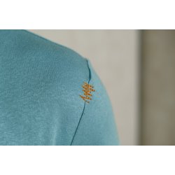 Herre yoga T-shirt, lange rmer - Bl