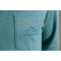 Herre yoga T-shirt, lange rmer - Bl