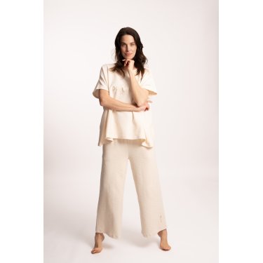 PONCHO PITANA Yoga Blus, ekologisk - Creme