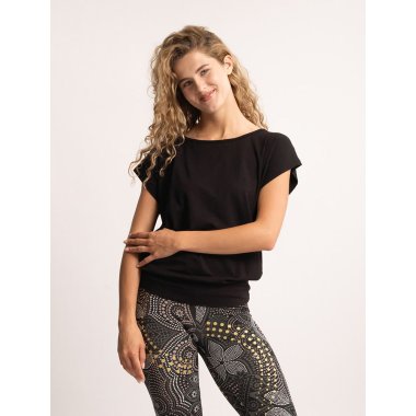 JANGAMA Yoga Bluse, Sort
