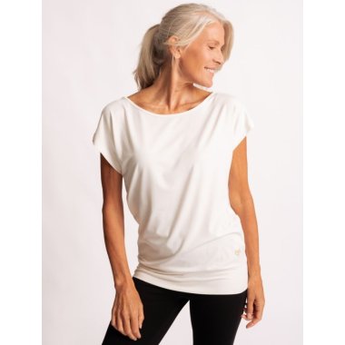 JANGAMA Yoga Bluse, Creme