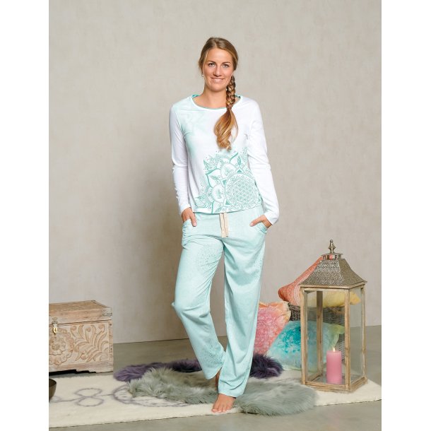 Pyjamas bluse, kologisk - Mint