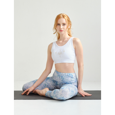 PADMA Yoga Crop Top, Hvid