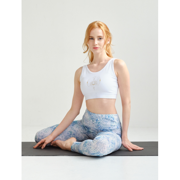 PADMA Yoga Crop Top, Vit