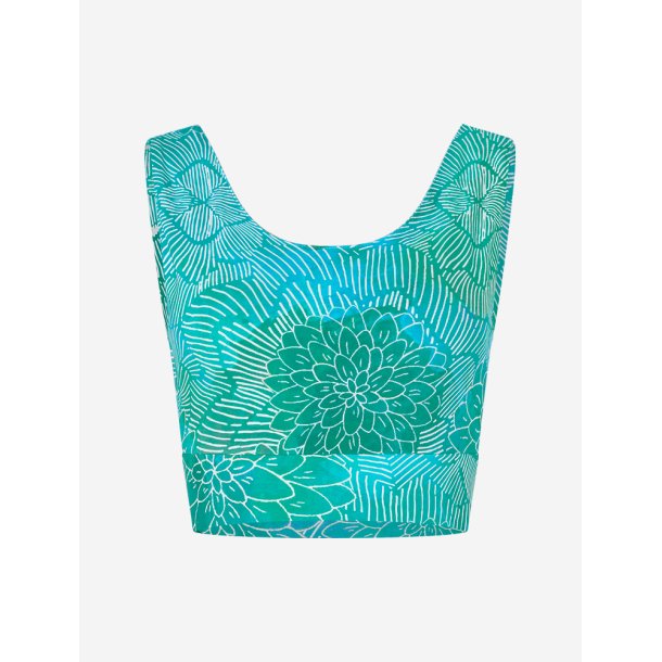 MADHU crop top, ekologisk - Kristall bl
