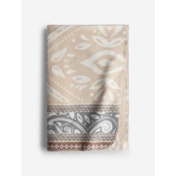 Plaid Livets Blomst - Natur/Beige