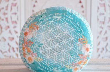 17-20 cm. rund meditationspude med spelt