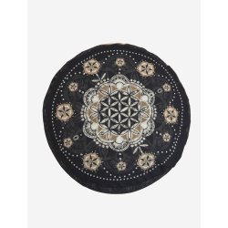 Meditationspude, 17 cm - Sort &amp; Natur