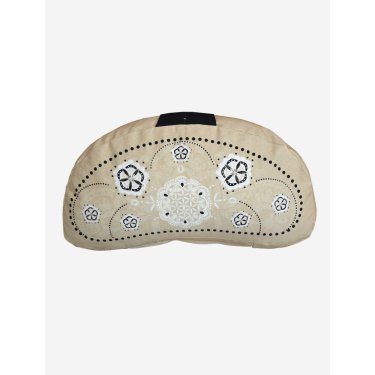 Meditationskudde 15 cm, halvm�ne - Svart och natur