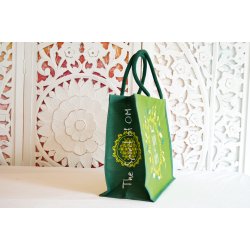 Jute Taske HAPPY - Grn