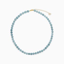 So aquamarin krystal halskde