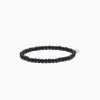 So� black stone kristallarmband, 4mm