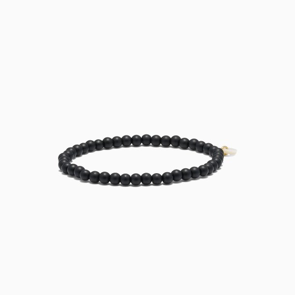 So black stone kristallarmband