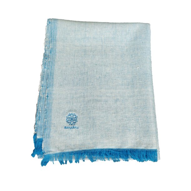 Samarali yoga tæppe, økologisk  - Blå 