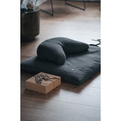 CALM halvmne meditationspude, skr, Dark Grey