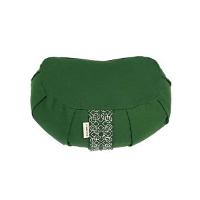 Samarali Meditationspude halvmne 12 cm, kologisk - Forest Green