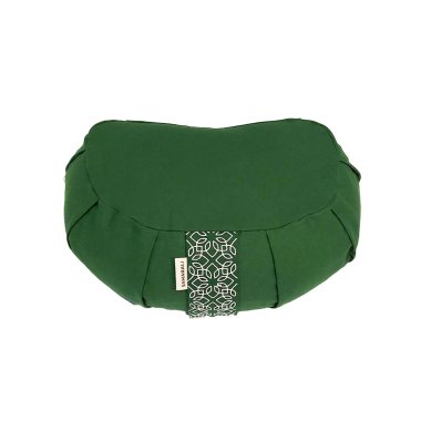 Samarali Meditationspude halvmne 12 cm, kologisk - Forest Green