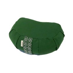 Samarali Meditationspude halvmne 12 cm, kologisk - Forest Green