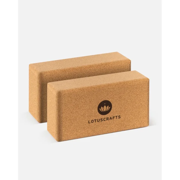 LOTUSCRAFTS Yoga kork Blok 7,5 cm, 2 stk.