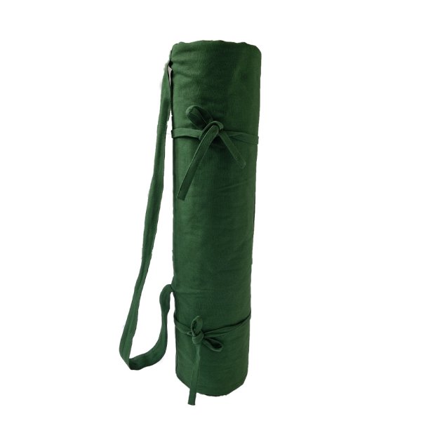 Futon Yogamatta av ekologisk bomull - Forest green